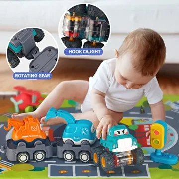 ALASOU Car Toys with Playmat for Toddlers Birthday