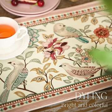 Patdrea Elegant Velvet Table Runner for Home Dining Décor