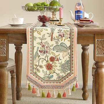 Patdrea Elegant Velvet Table Runner for Home Dining Décor