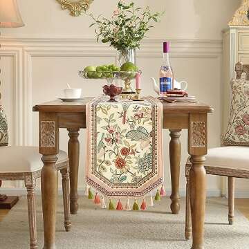 Patdrea Elegant Velvet Table Runner for Home Dining Décor