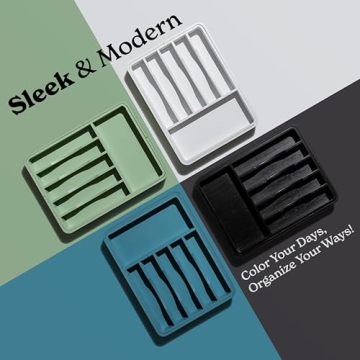 SMIRLY Expandable Bamboo Kitchen Drawer Organizer