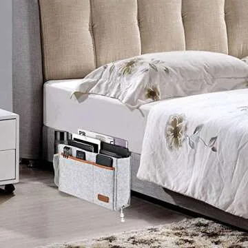 Stylish Bedside Caddy with 5 Pockets for Organized Living