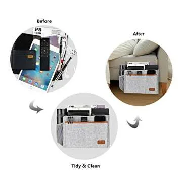 Stylish Bedside Caddy with 5 Pockets for Organized Living