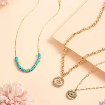 ZMNNOPPAB 3PCS Evil Eye Jewelry Set for Women