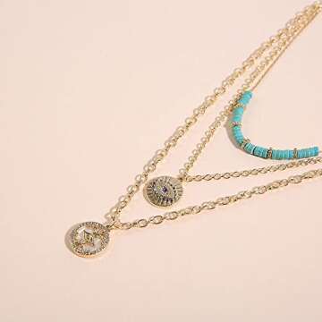 ZMNNOPPAB 3PCS Evil Eye Jewelry Set for Women