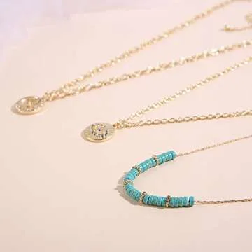 ZMNNOPPAB 3PCS Evil Eye Jewelry Set for Women