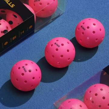 A11N S40 Outdoor Pickleball Balls- USA Pickleball Approved for Tournament Play, 3/6/12/50-Pack, Neon Green/Fuchsia/Tangerine