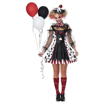 California Costumes Women's Creepy Clown Costume - Medium Size