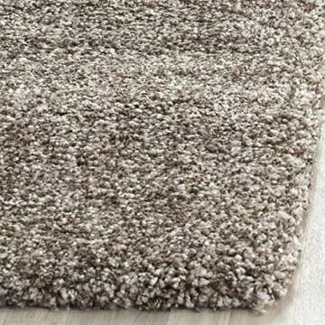 SAFAVIEH Milan Shag Collection Runner Rug - 2' x 6', Grey, Solid Design, Non-Shedding & Easy Care, 2-inch Thick Ideal for High Traffic Areas in Living Room, Bedroom (SG180-8080)