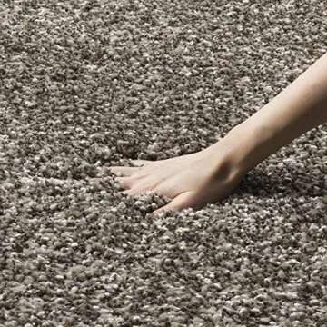 SAFAVIEH Milan Shag Collection Runner Rug - 2' x 6', Grey, Solid Design, Non-Shedding & Easy Care, 2-inch Thick Ideal for High Traffic Areas in Living Room, Bedroom (SG180-8080)