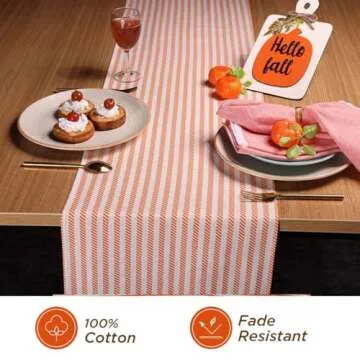 Folkulture 90-Inch Cotton Table Runner with Tassels