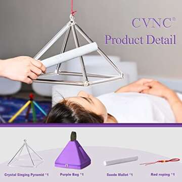 Clear Quartz Singing Pyramid for Healing and Wellness