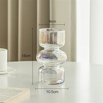 JSPYFITS Colored Glass Bubble Vase for Home Decor