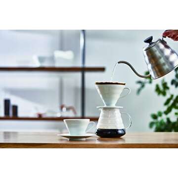 Hario V60 Ceramic Coffee Dripper, Size 02, Red