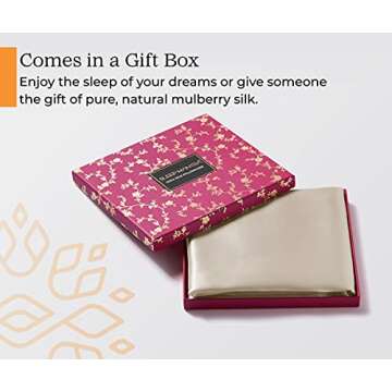 Luxurious 100% Silk Pillowcase for Hair and Skin Care