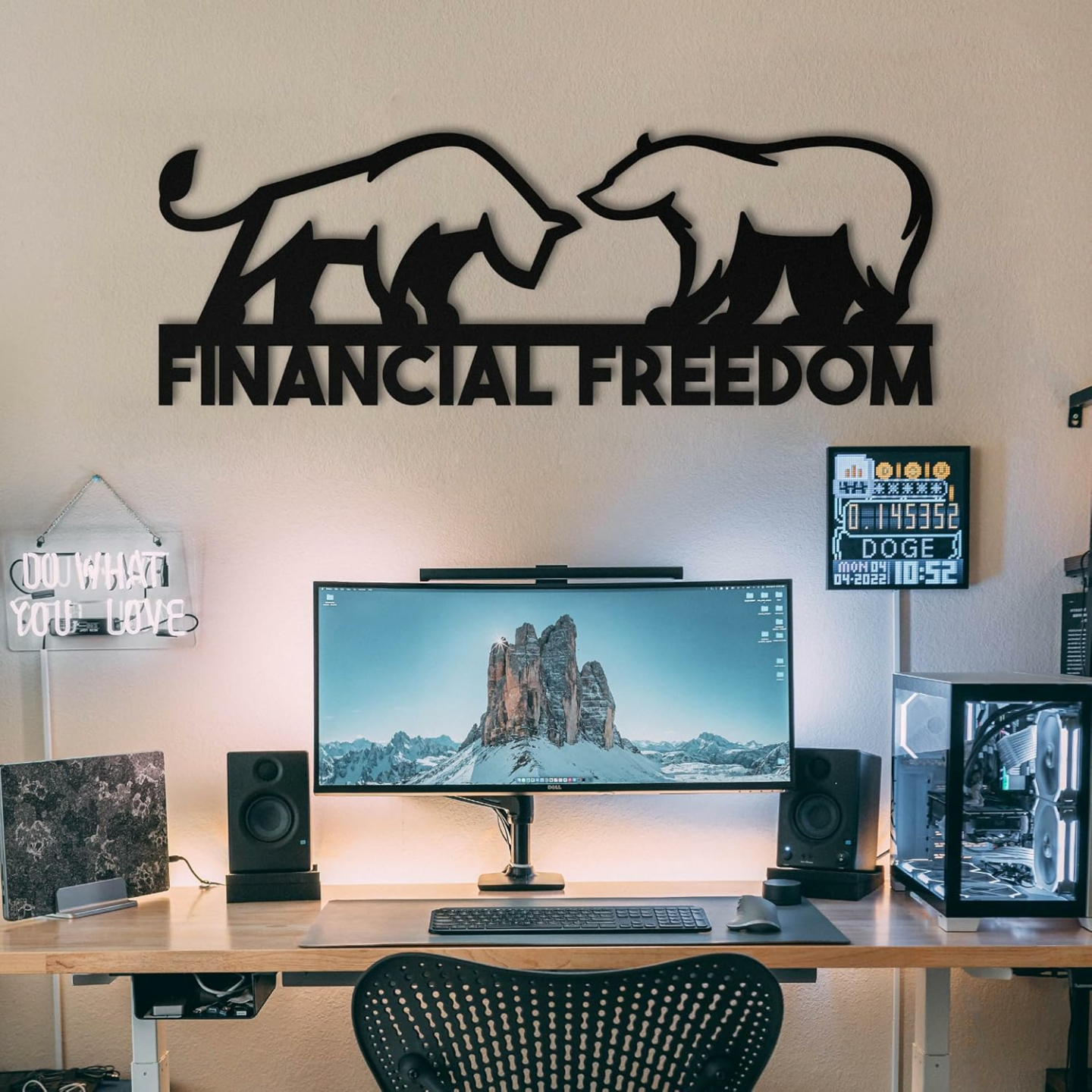 Custom Bull and Bear Metal Wall Art for Investors