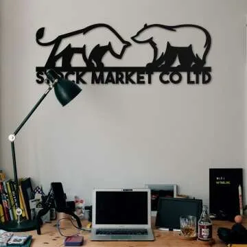 Custom Bull and Bear Metal Wall Art for Investors