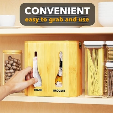 Stylish SpaceAid Grocery Bag Holder for Kitchen Organization