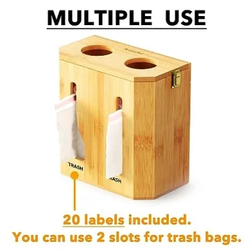Stylish SpaceAid Grocery Bag Holder for Kitchen Organization