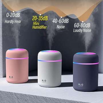 Portable Mini Humidifier - USB Powered, Colorful Mist Anywhere