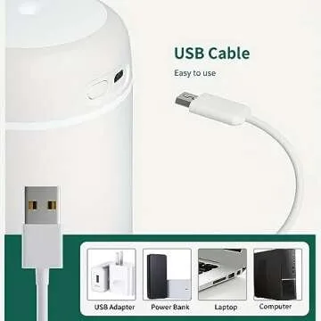 Portable Mini Humidifier - USB Powered, Colorful Mist Anywhere