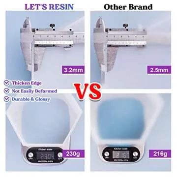 LET'S RESIN Large Silicone Molds for Resin, Hexagon 7'' x 2'', Deep Epoxy Molds for Flowers Preservation,Resin Art, Casting Resin,Resin Epoxy,DIY Wedding,Christmas Gift