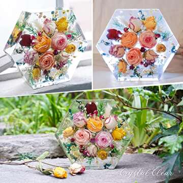 LET'S RESIN Large Silicone Molds for Resin, Hexagon 7'' x 2'', Deep Epoxy Molds for Flowers Preservation,Resin Art, Casting Resin,Resin Epoxy,DIY Wedding,Christmas Gift