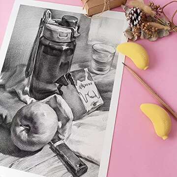 29 Pieces Professional Sketching & Drawing Art Tool Kit With Graphite Pencils, Charcoal Pencils, Paper Erasable Pen, Craft Knife-Lightwish (without Sketchbook, with Canvas Rolling Pouch）…