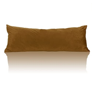 StangH Luxury Body Pillow Cover - Elegant Polyester in Gold Brown for Ultimate Comfort