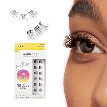 KISS imPRESS False Eyelashes - Effortless Lash Clusters for Glamorous Looks | 12 Pieces