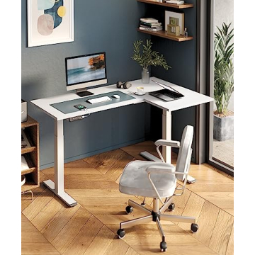 FLEXISPOT L-Shaped Electric Standing Desk Adjustable Home Office