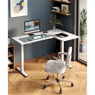 FLEXISPOT L-Shaped Electric Standing Desk Adjustable Home Office