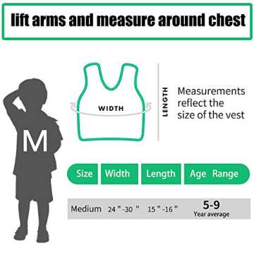 Galagee Sensory Compression Vest for Children- Weighted Vest for Kids with Sensory Issues,Autism, ADD, ADHD, Ages 5-9 (Middle) Blue