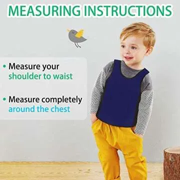 Galagee Sensory Compression Vest for Children- Weighted Vest for Kids with Sensory Issues,Autism, ADD, ADHD, Ages 5-9 (Middle) Blue