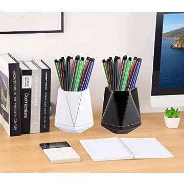 Stylish Flytreal Ceramic Pen Holder for Office & Home