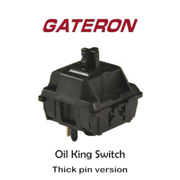 Mechkeeb Gateron Oil King V3 Pre-Lubed 5 Pin Linear Switches for Mechanical Keyboard (70 PCS)