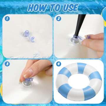 Foilswirl 1 Pcs 47.24 Inch Swimming Ring Jumbo Pool Floats Striped Pool Rings Inflatable Tube Pool Tube for Adult Swimming Pool Summer Beach Bachelorette Wedding Party Decor