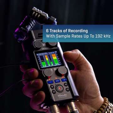 Zoom H5studio Handy Recorder with 32-Bit Float, Gain Knobs, 6-Track Recording, Large 19.4mm Micropho...