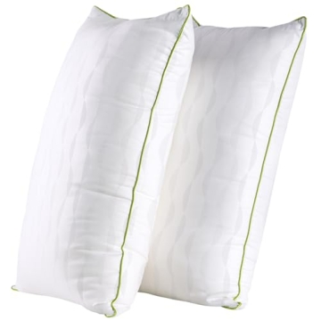 HKYLRAN Adjustable King Size Pillows Set of 2 - Cooling and Soft Down Alternative