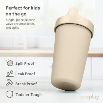 Re-Play Toddler No Spill Sippy Cups - Eco Friendly & Durable