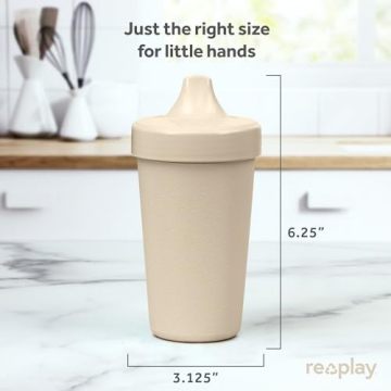 Re-Play Toddler No Spill Sippy Cups - Eco Friendly & Durable