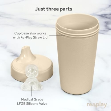 Re-Play Toddler No Spill Sippy Cups - Eco Friendly & Durable