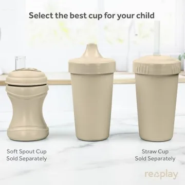 Re-Play Toddler No Spill Sippy Cups - Eco Friendly & Durable