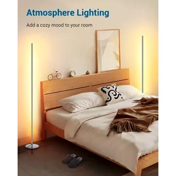 DEWENWILS LED Corner Floor Lamp with Adjustable Brightness