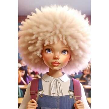 Celai West - Black Girl Journaling Notebook, Albinism, 6" x 9", 100 lined pages