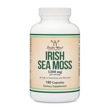 Nutrient-Rich Irish Sea Moss Capsules for Wellness 180 Count