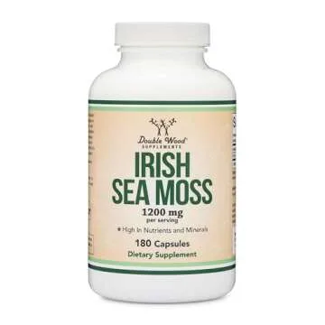 Nutrient-Rich Irish Sea Moss Capsules for Wellness 180 Count