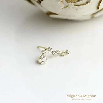 Zodiac-Inspired Constellation Ear Crawler Earrings for Her