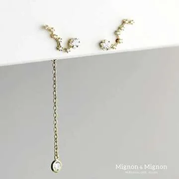 Zodiac-Inspired Constellation Ear Crawler Earrings for Her