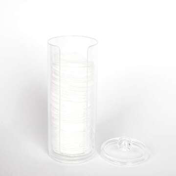 BBDOU Cosmetic Cotton Pad Holder, Makeup Cotton Rounds Holder Makeup Removers, Acrylic Cosmetic Cotton Pad Organizer Container Dispenser Storage Display Rack